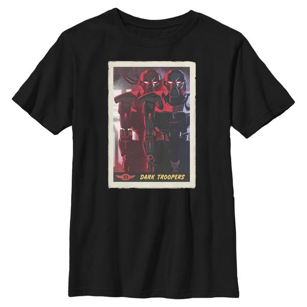 Aperçu: Star Wars - The Mandalorian - Dark Troopers Dark Trooper Card - Enfant T-shirt - Noir - Devant