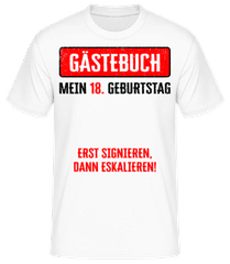Gästebuch 18 Geburtstag · Männer Basic T-Shirt