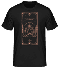 Art Déco Signe Astrologique Vierge - T-shirt standard Homme - Noir - Devant