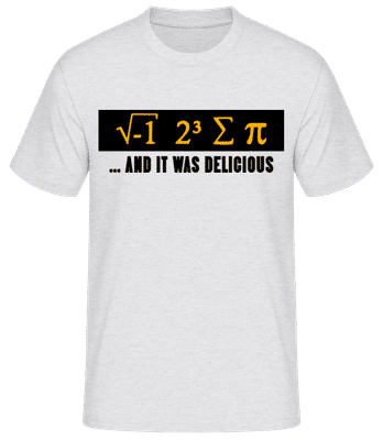 Delicious Mathematics - Camiseta básica para hombre - Gris moteado - delante