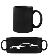 'Dodge Charger SRT Hellcat' Silhouette - Black Mug - Black - Front