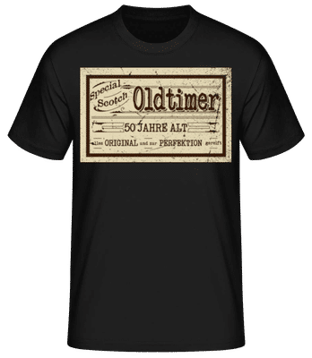 Oldtimer 50 Jahre Alt - Männer Basic T-Shirt - Schwarz - Vorne