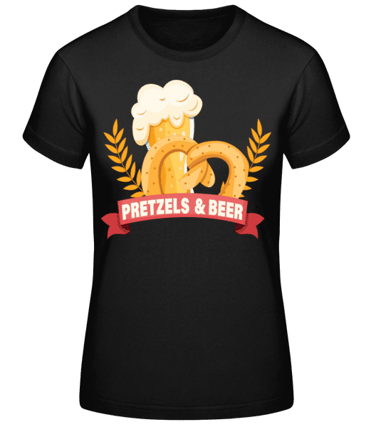 Aperçu: Pretzels And Beer - T-shirt standard Femme - Noir - Devant