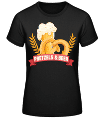 Pretzels And Beer · Frauen Basic T-Shirt