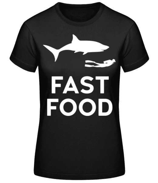 Aperçu: Fast Food Diver - T-shirt standard Femme - Noir - Devant