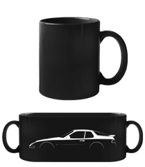 'Porsche 968 Clubsport' Silhouette · Tasse Noire