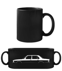 'BMW M5 E28' Silhouette · Schwarze Tasse