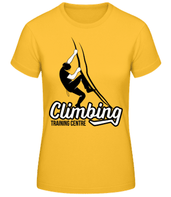 Climbing Training Centre White - Women's Basic T-Shirt - Golden yellow - Front