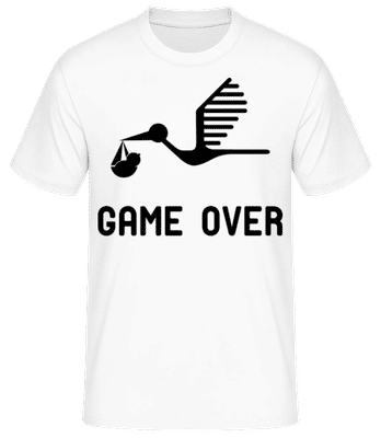 Game Over  - Baby Ankündigung - Männer Basic T-Shirt - Weiß - Vorne
