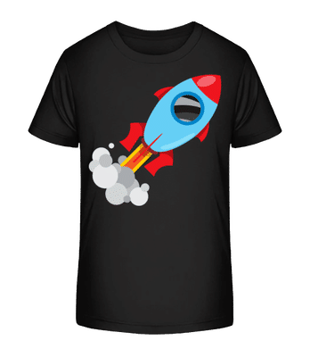 Superhero Rocket - Kid's Organic T-Shirt Stanley Stella 2.0 - Black - Front