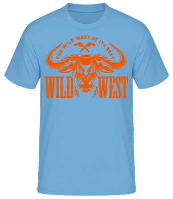 Wild West Horns - T-shirt standard Homme - Bleu clair - Devant