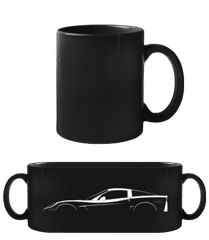 'Chevrolet Corvette C6 Z06' Silhouette · Schwarze Tasse