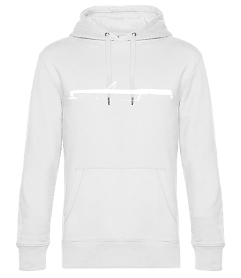 'Mustang Convertible 1964' Silhouette - Unisex premium mikina - Biela - Predné