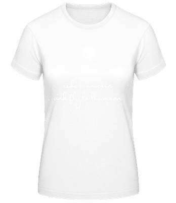 Mermaids Unicorn And Fly To The Moon - T-shirt standard Femme - Blanc - Devant