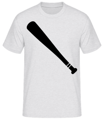 Baseballschläger - Männer Basic T-Shirt - Grau meliert - Vorne