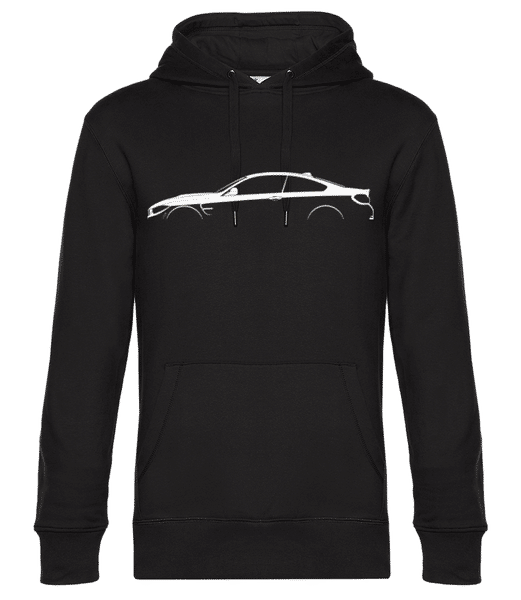 Preview: 'BMW M4 Coupe F82' Silhouette - Unisex Premium Hoodie - Black - Front