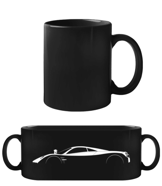 'Pagani Huayra' Silhouette - Tasse Noire - Noir - Devant