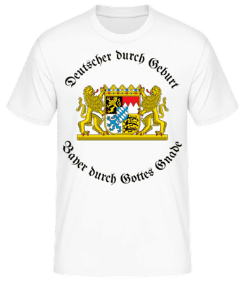 Bayer Durch Gottes Gnade - Männer Basic T-Shirt - Weiß - Vorne