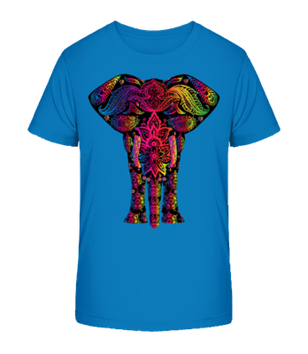 Colorful Elephant - Kid's Organic T-Shirt Stanley Stella 2.0 - Royal blue - Front