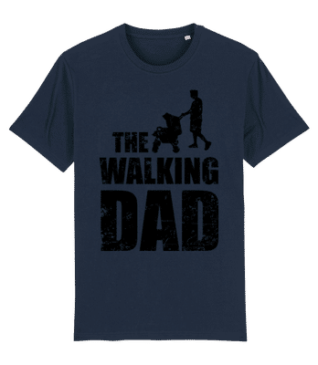 The Walking Dad - Men's Organic T-Shirt Stanley Stella 2.0 - Navy - Front