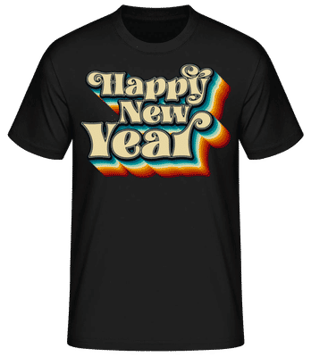 Happy New Year - Men's Basic T-Shirt - Black - Front