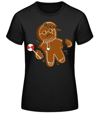 Pain d’épices pleurant - T-shirt standard Femme - Noir - Devant