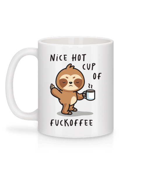 Aperçu: Nice Hot Cup Of Fuckoffee - Mug en céramique blanc - Blanc - Derrière
