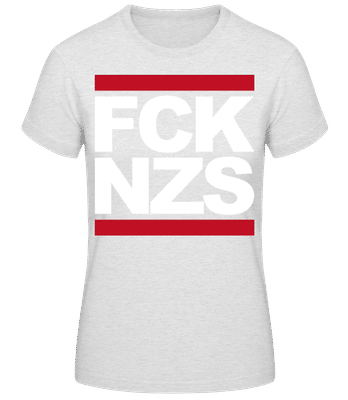 FCK NZS Weiß - Frauen T-Shirt B&C - Grau meliert - Vorne