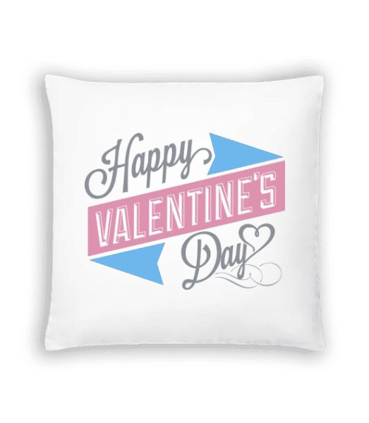 Aperçu: Happy Valentine's Day - Coussin - Blanc - Devant
