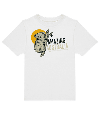 Koala Amazing Australia - Detské tričko B&C - Biela - Predné