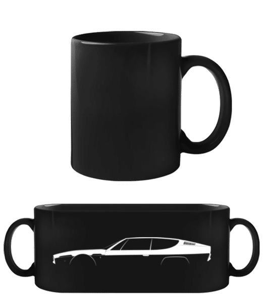 Preview: 'Lamborghini Espada' Silhouette - Black Mug - Black - Front