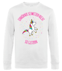 Einhörner Glitzern - Männer Standard Pullover - Weiß - Vorne