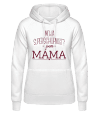 velmoc Mama - Dámská mikina s kapucí - Bílá - Napřed