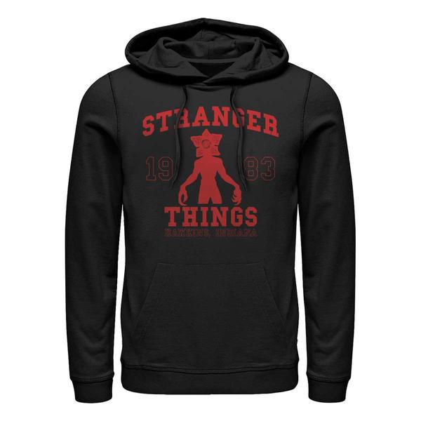Aperçu: Netflix - Stranger Things - Demogorgon St Collegiate - Unisex Sweat à capuche - Noir - Devant