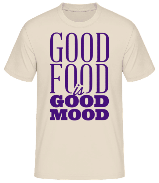 Aperçu: Good Food Is Good Mood - T-shirt standard Homme - Crème - Devant