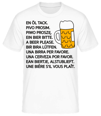 Beer Please - T-shirt standard Homme - Blanc - Devant