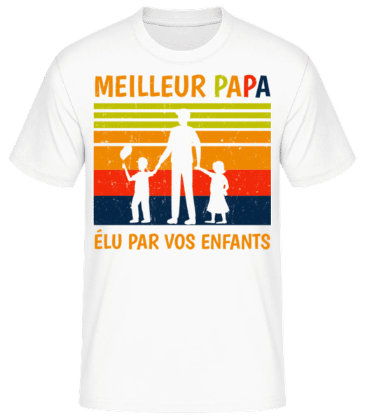 Aperçu: Meilleur Papa - T-shirt standard Homme - Blanc - Devant