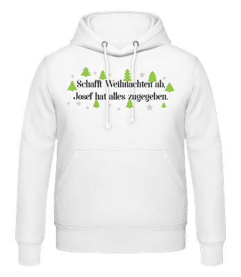 Schafft Weihnachten Ab - Männer Hoodie - Weiß - Vorne