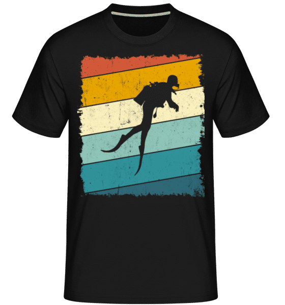 Aperçu: Plongeur Rétro -  T-Shirt Shirtinator homme - Noir - Devant