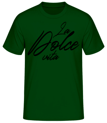 La Dolce Vita - T-shirt standard Homme - Vert bouteille - Devant