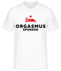 Orgasmus Spender - Männer Basic T-Shirt - Weiß - Vorne