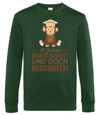 10 Jahre Nichts Gerafft - Männer Standard Pullover - Flaschengrün - Vorne
