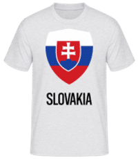 Slovakia - Pánské basic tričko - Melírově šedá - Napřed