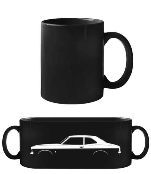 'Ford Cortina Mk III' Silhouette - Tasse Noire - Noir - Devant