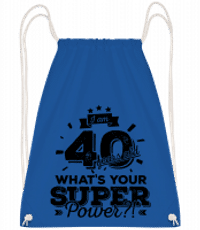 40 Years Super Power - Turnbeutel - Royalblau - Vorn
