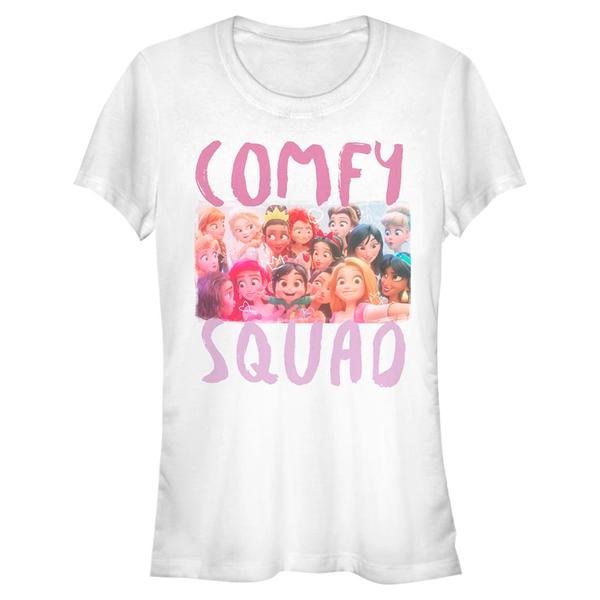 Aperçu: Disney - Les mondes de Ralph - Skupina Comfy Squad Selfie - Femme T-shirt - Blanc - Devant