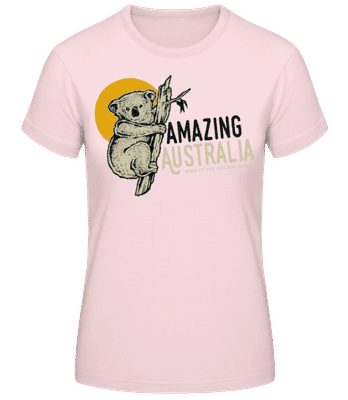 Koala Amazing Australia - Women's Basic T-Shirt - Pink - Front