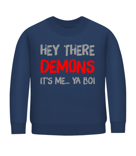 Aperçu: Hey Demons - Sweatshirt Enfant - Bleu marine - Devant