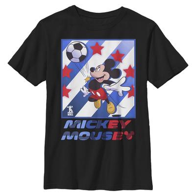 Disney Classics - Mickey Mouse - Mickey Football Star - Dětské Tričko - Černá - Napřed