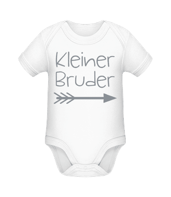 Kleiner Bruder - Baby Bio Strampler - Weiß - Vorne
